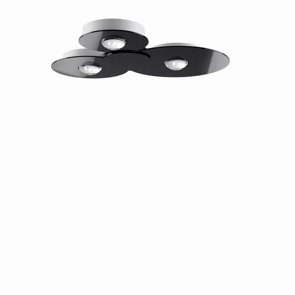 Lodes Bugia Triple 2700K Negro – Lámpara de techo