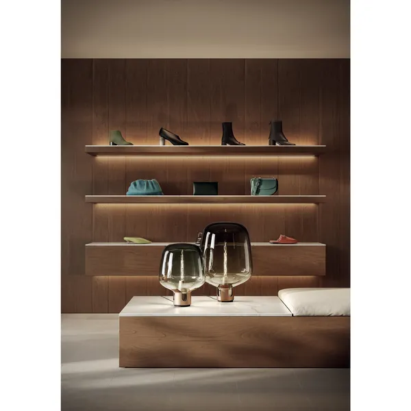 Lodes Flar Mediana Champán/Miel – Lámpara de mesa — imagen 3