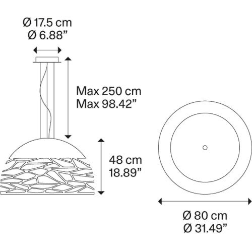 Lodes Kelly Large Dome 80 – Lámpara de suspensión — imagen 4