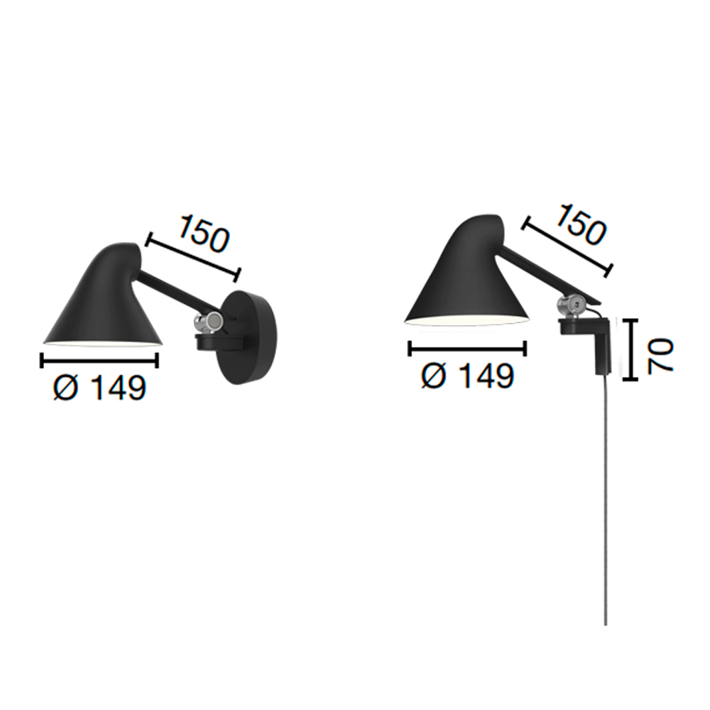 Louis Poulsen Njp Short Arm – Aplique pared — imagen 7