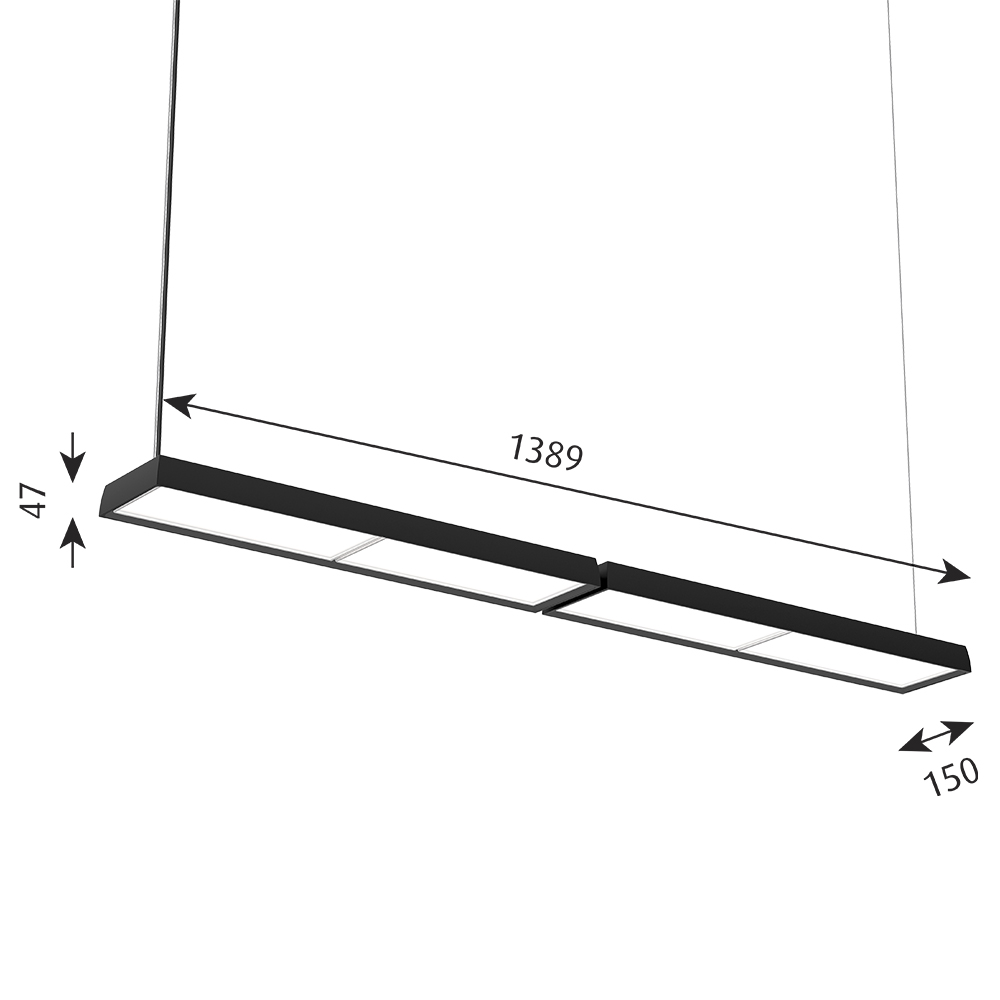 Louis Poulsen LP Slim Box Doble Suspendida – Lámpara — imagen 6
