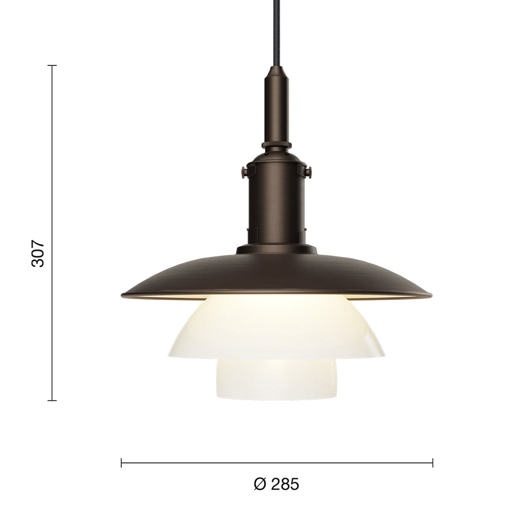 Louis Poulsen PH 3/3 Aged Brass Suspendida – Lámpara — imagen 8