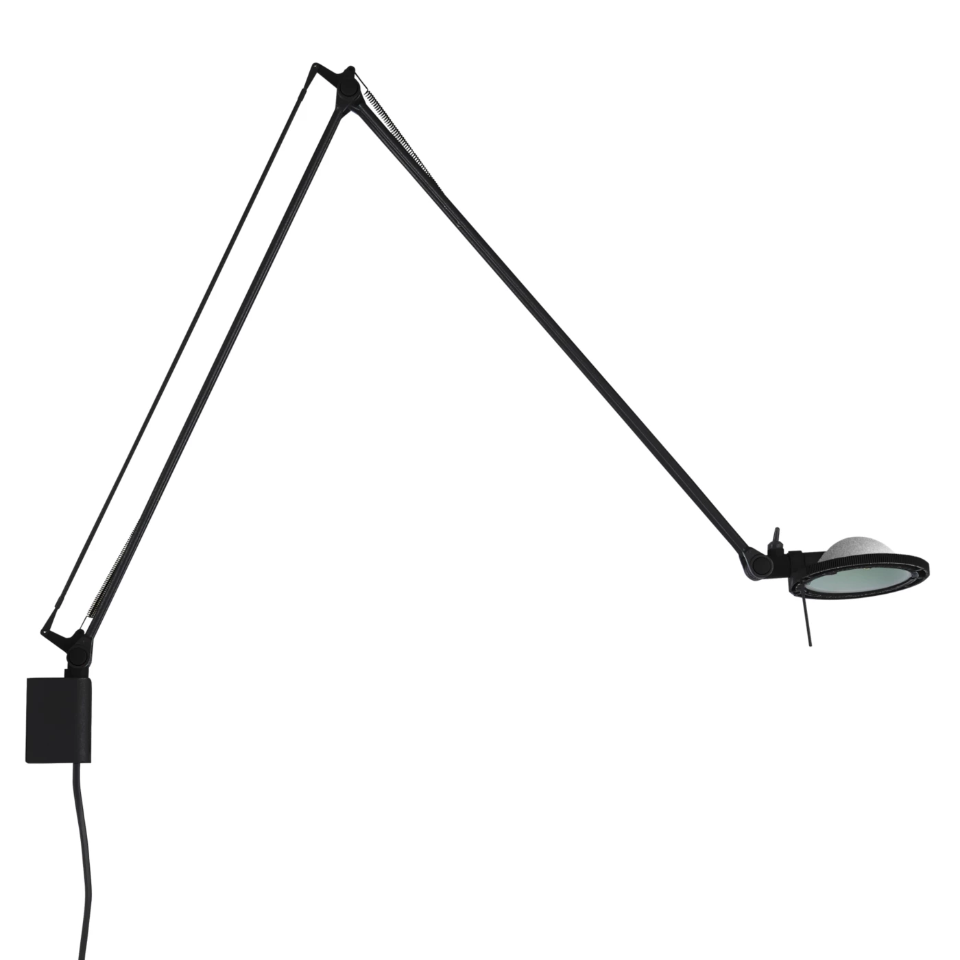 Luceplan Berenice, reflector gris aluminio/cuerpo negro - brazo 45 cm – Lámpara de pared — imagen 3