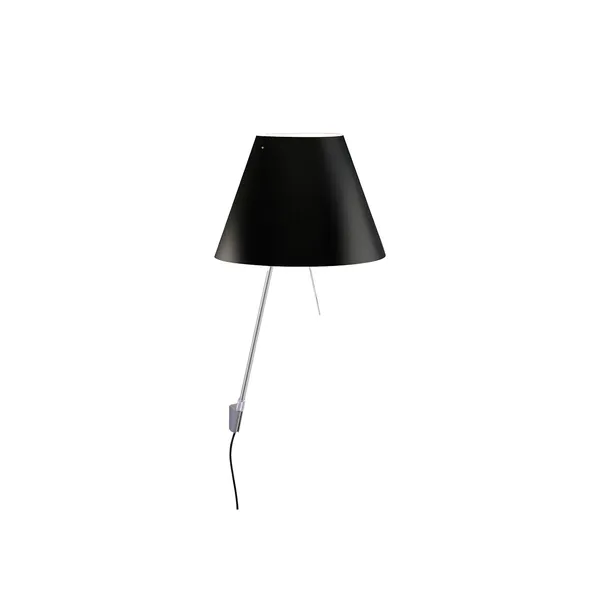 Costanza Lámpara de Pared Regulable Aluminio M. Negro Pantalla