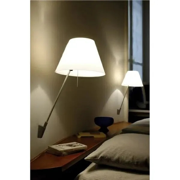 Luceplan Costanza Regulable Aluminio M. Pantalla Rojo – Lámpara de pared — imagen 3
