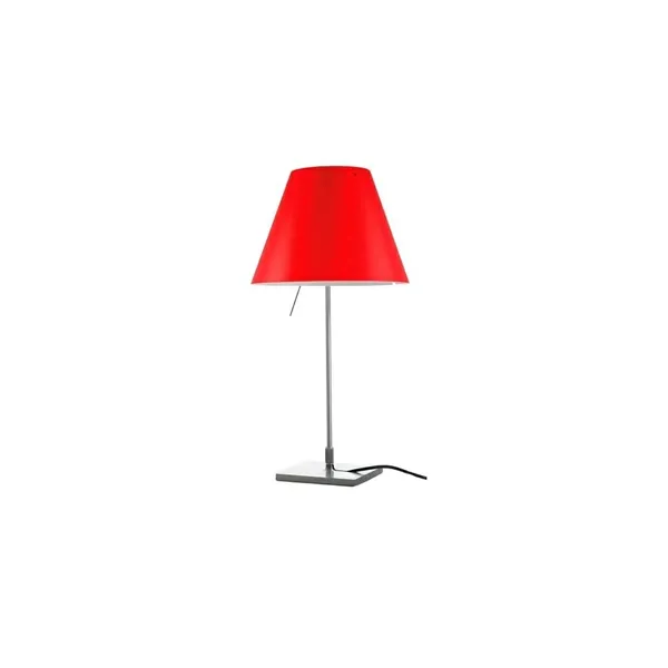 Costanzina Lámpara de Mesa Aluminio M. Pantalla Rojo