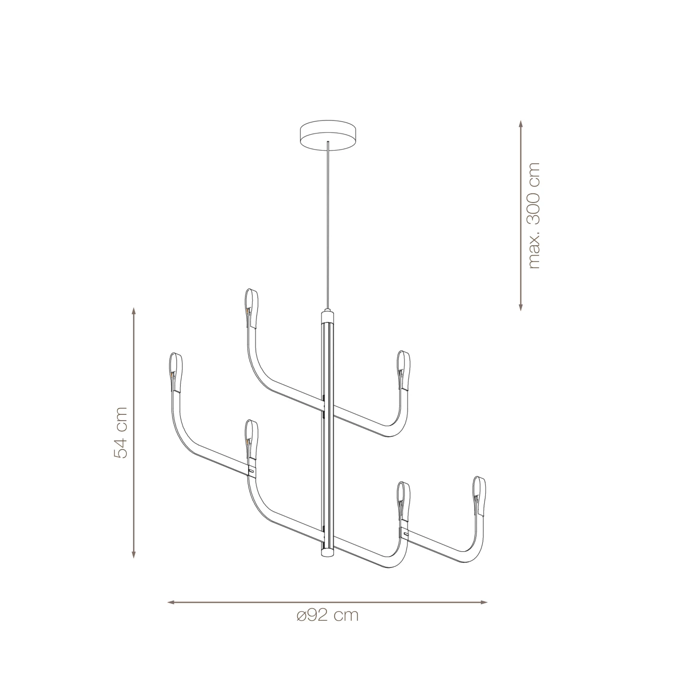Luceplan J-US C, de araña Led negro - Dali – Lámpara — imagen 3