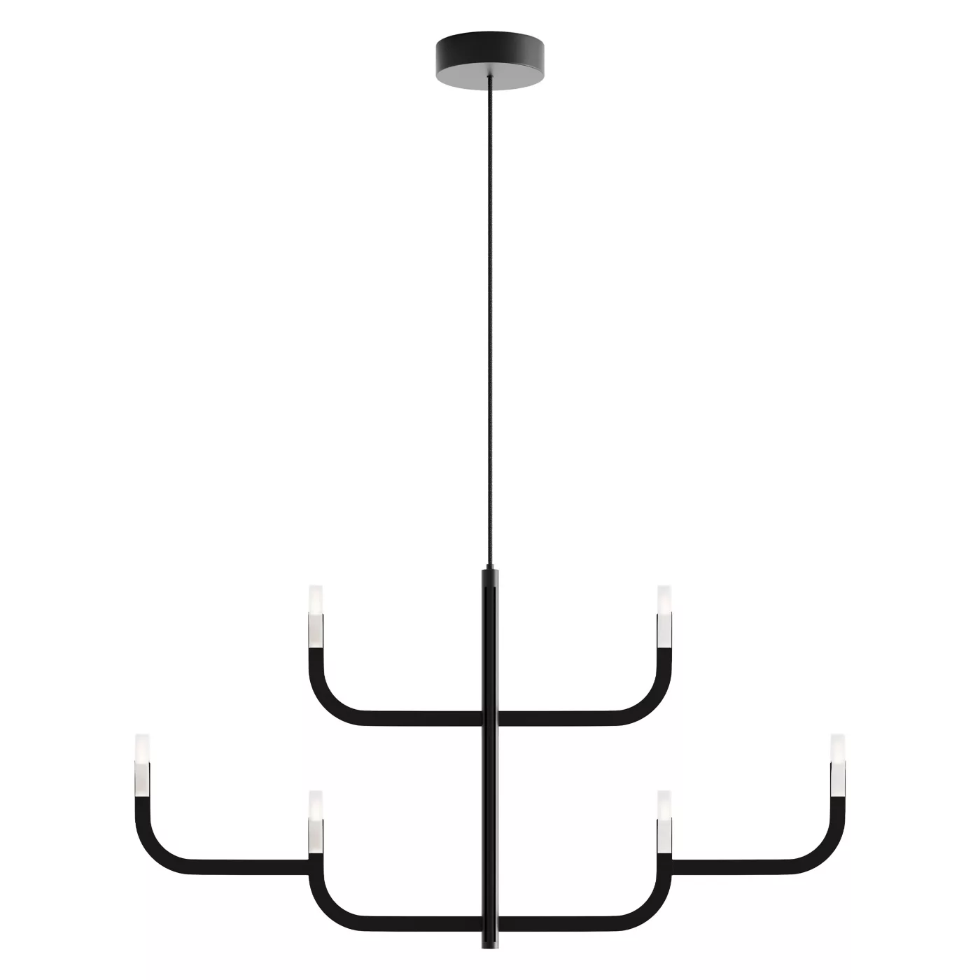 Luceplan J-US C, lámpara de araña LED negro - DALI