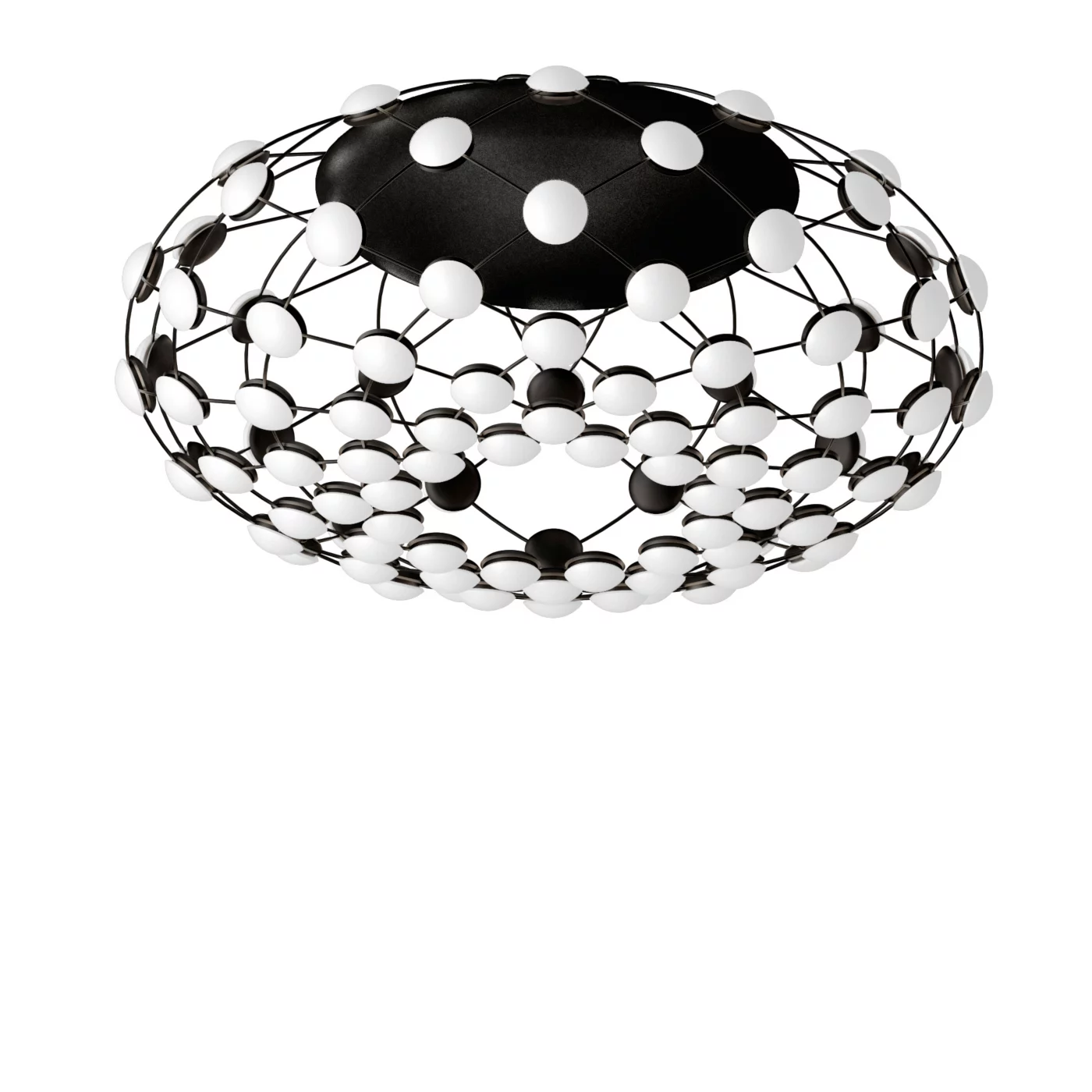 Luceplan Mesh, lámpara de techo LED negro