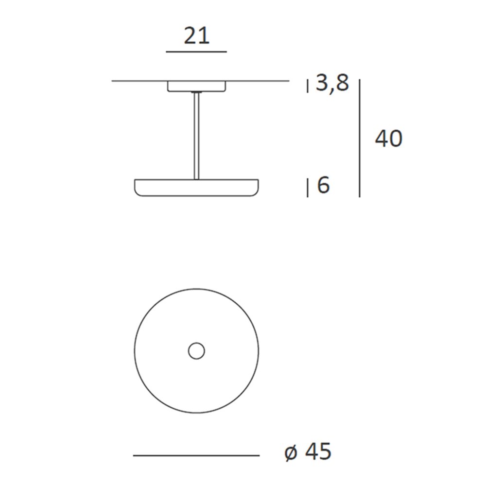 Lumen Center Zero Pin – Lámpara techo — imagen 6