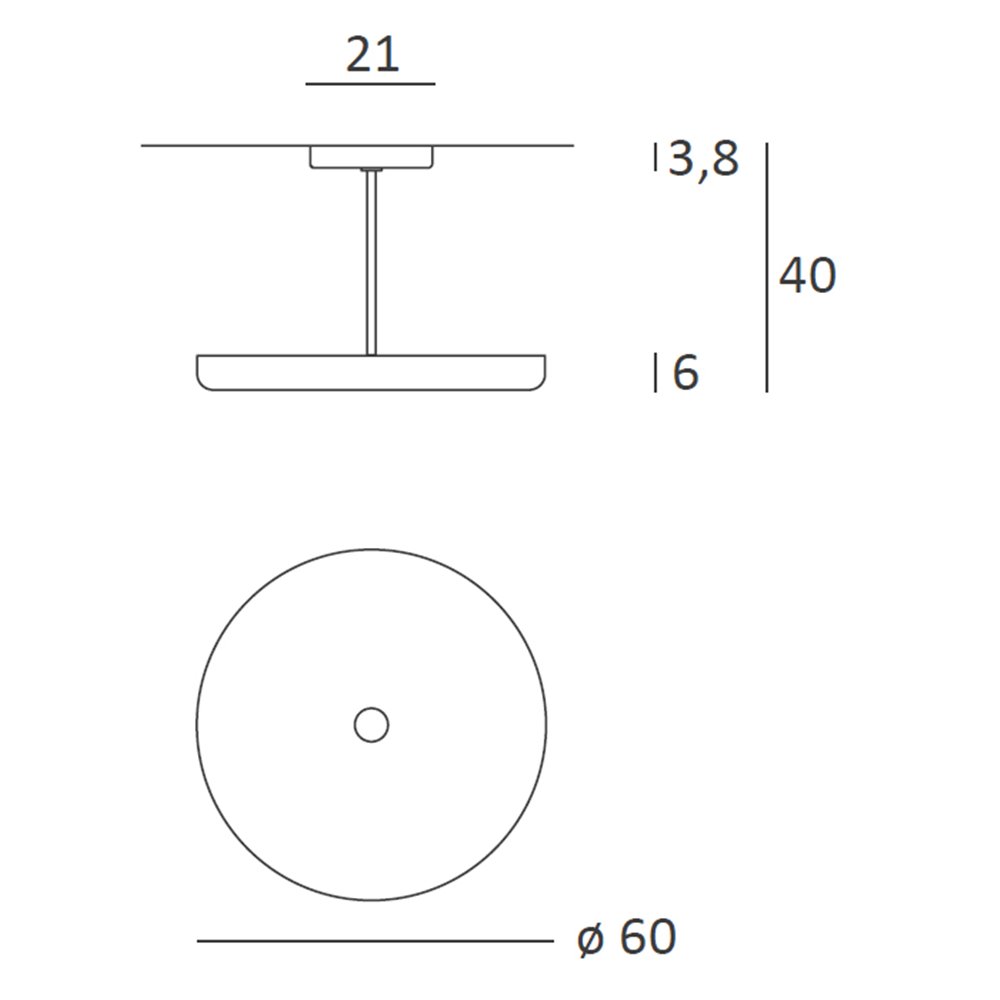 Lumen Center Zero Pin – Lámpara techo — imagen 7