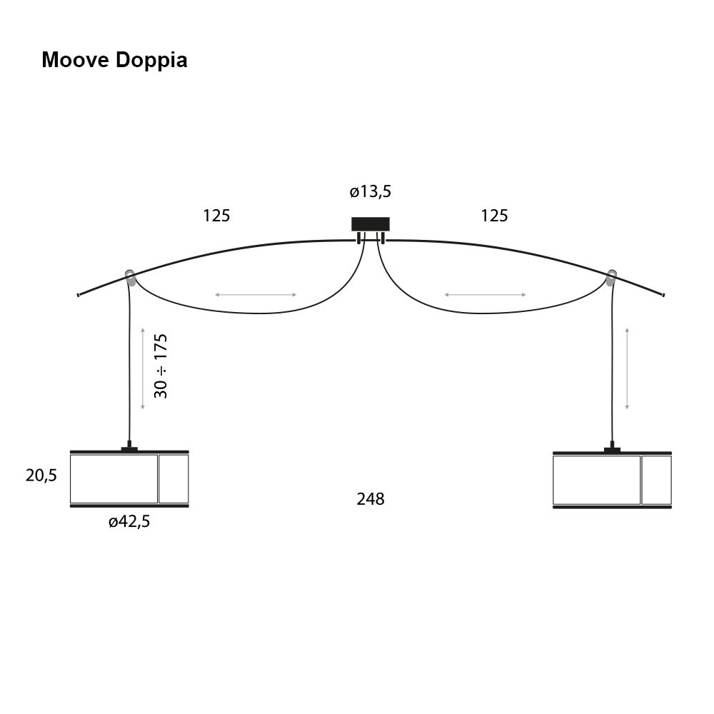 Lumina Moove Doppia – Lámpara suspensión — imagen 8