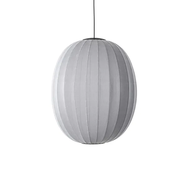 Colgante Alto/ovalado Lámpara Colgante a de 65 mm de Diámetro, Plata y LED.