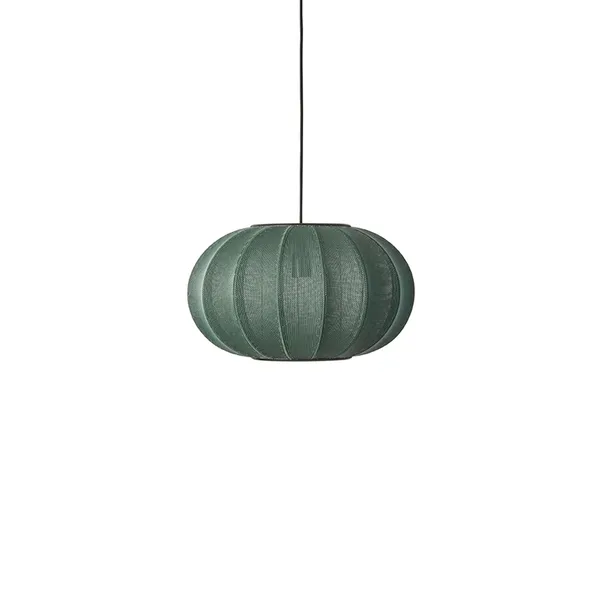 Colgante Lámpara Colgante con Tweed Verde de Ø45