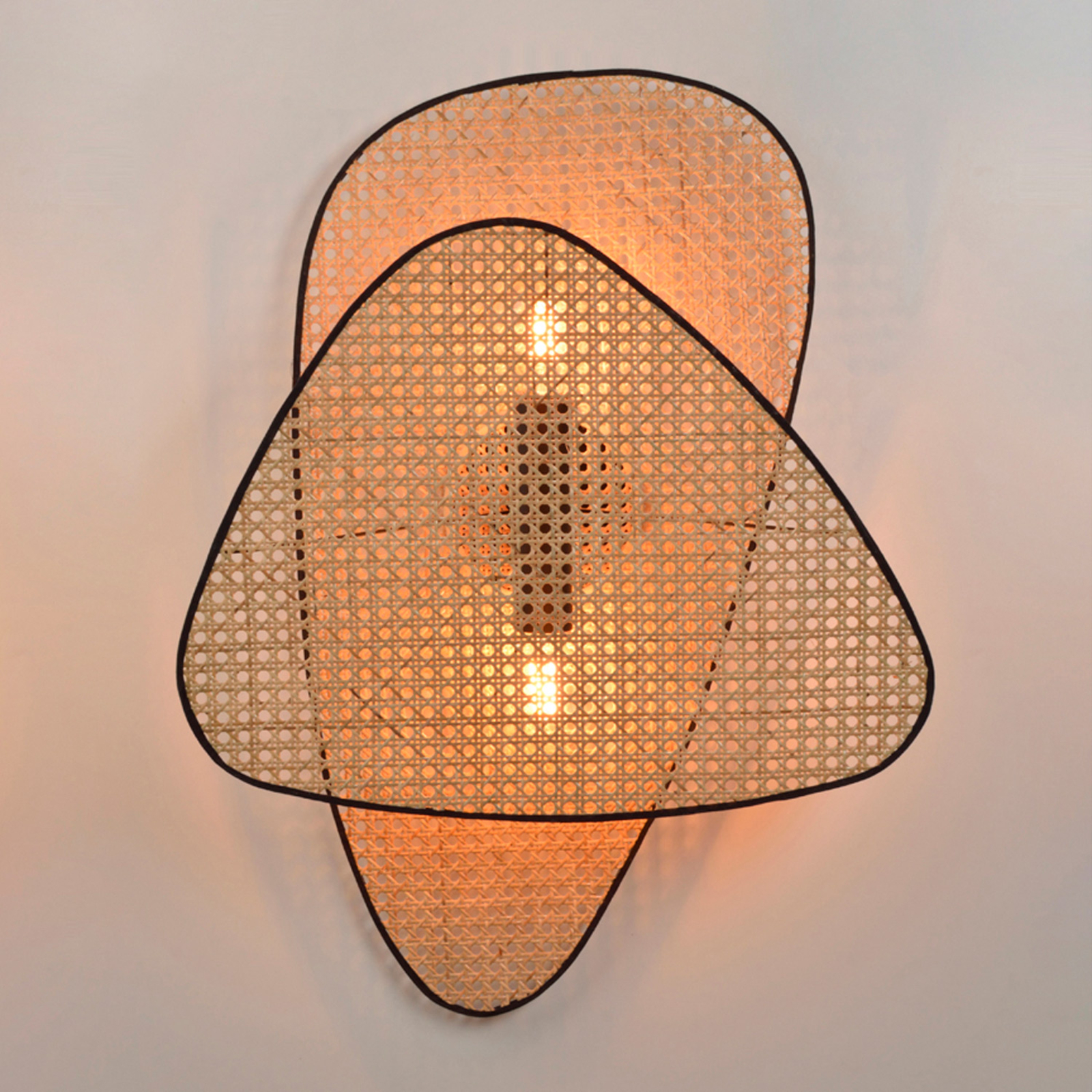 MARKET SET Screen, 77 cm de altura, ratán, E27 – Aplique de pared — imagen 2