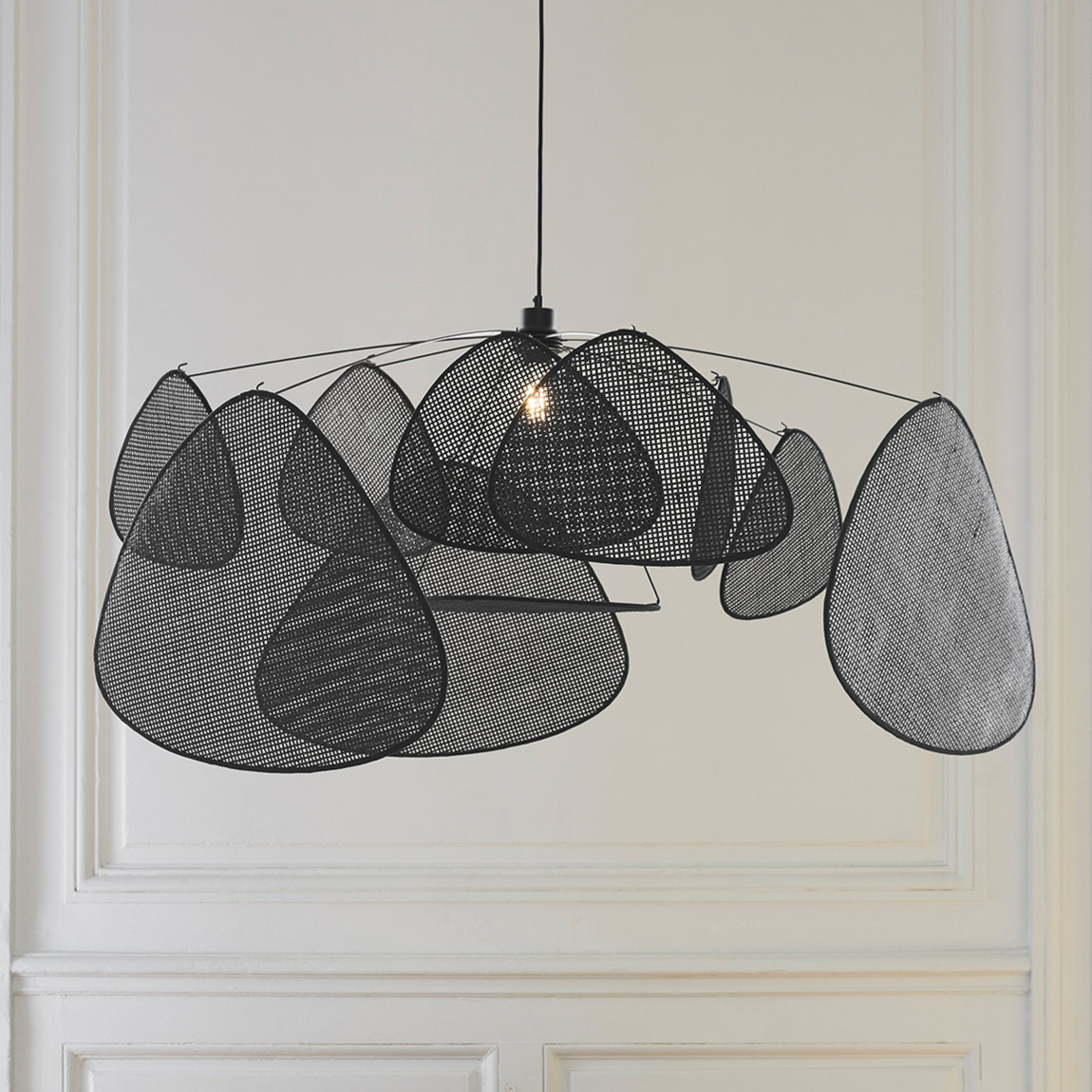 MARKET SET Screen XL, 60 cm de altura, ratán – Lámpara colgante — imagen 3