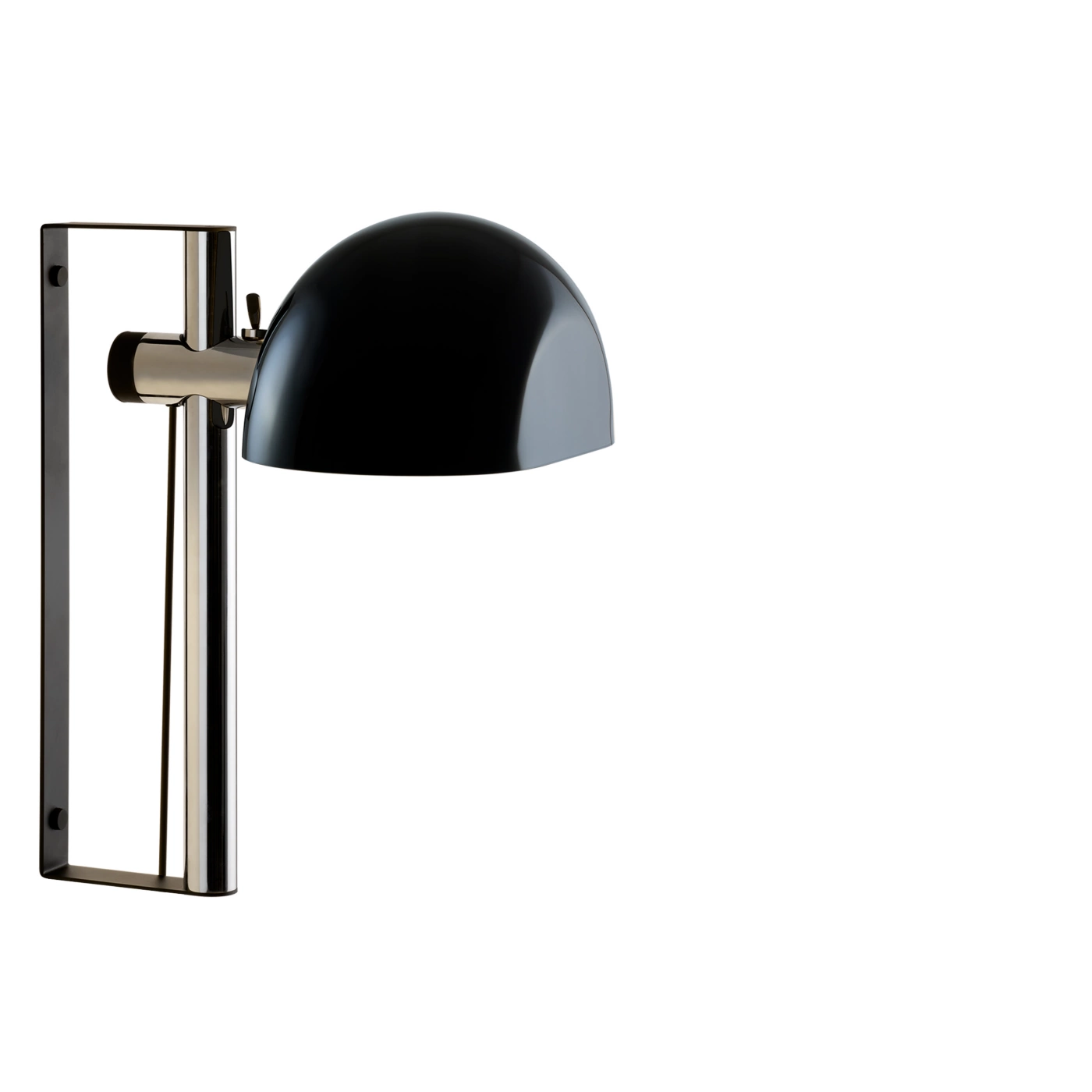 Marset Lauro, lámpara de pared pantalla negra/fijación cromado