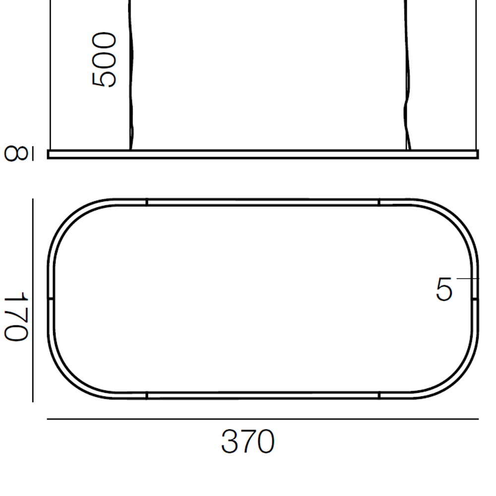 Martinelli Luce Loop rectangular – Lámpara suspensión — imagen 4