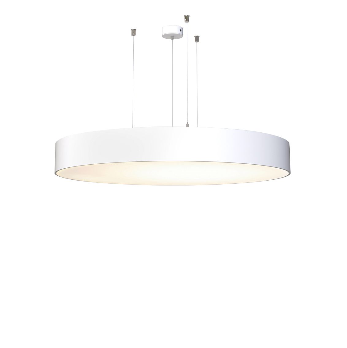 Mawa Bullauge 6, lámpara de suspensión LED blanco mate - 80 cm - up&downlight
