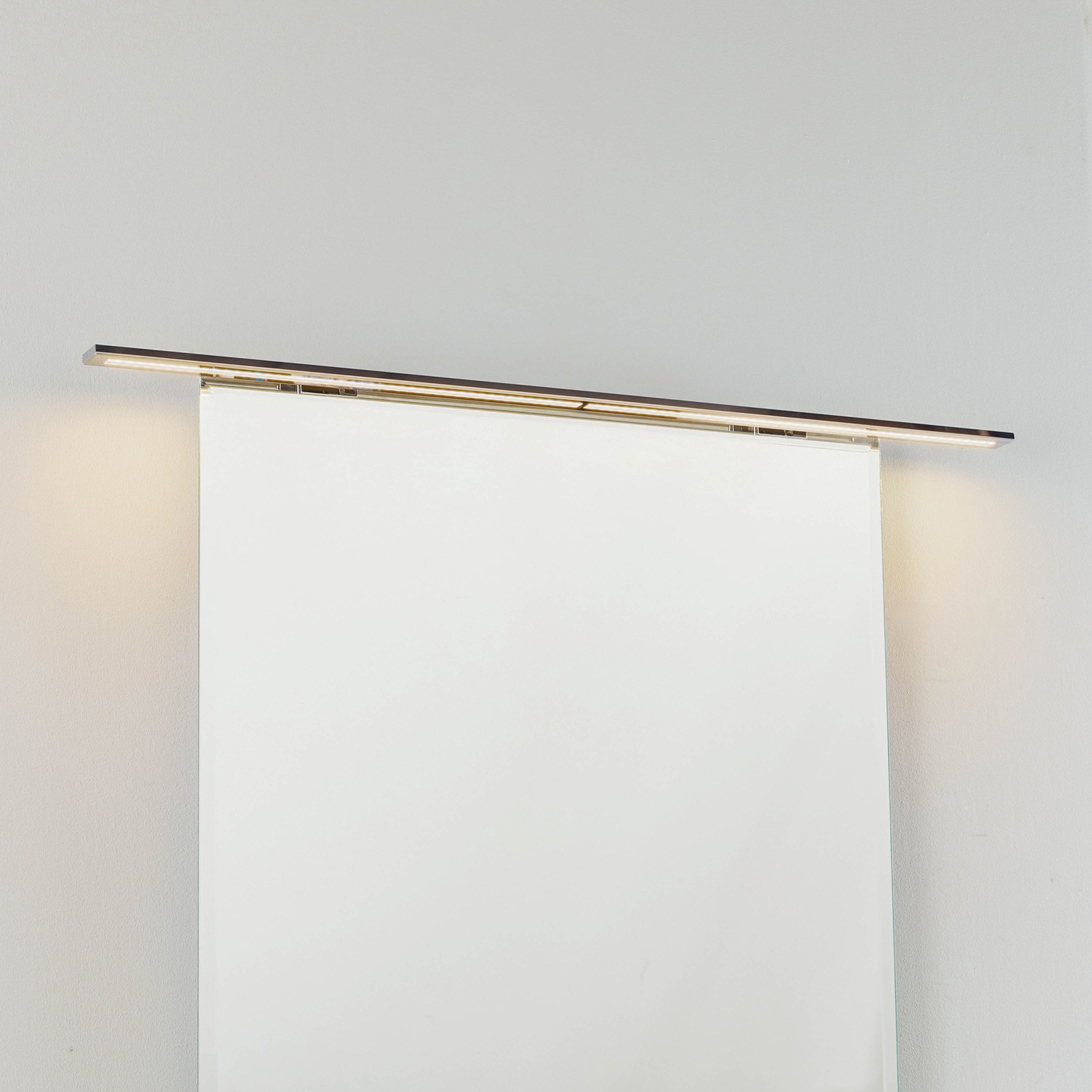 Lámpara de espejo LED Espelho, baño, 80 cm, cromado