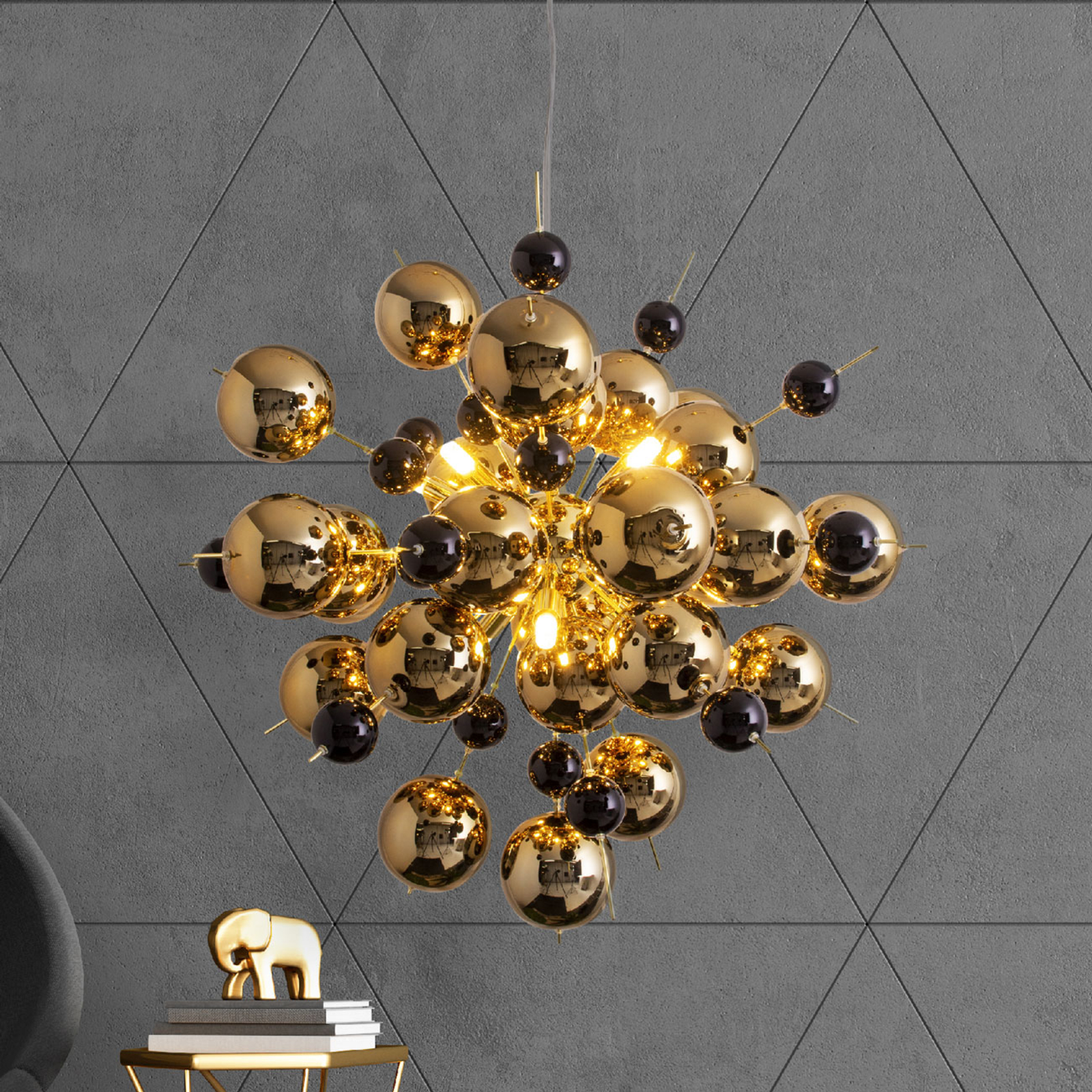 Näve Explosion con bolas de cristal – Lámpara colgante — imagen 2