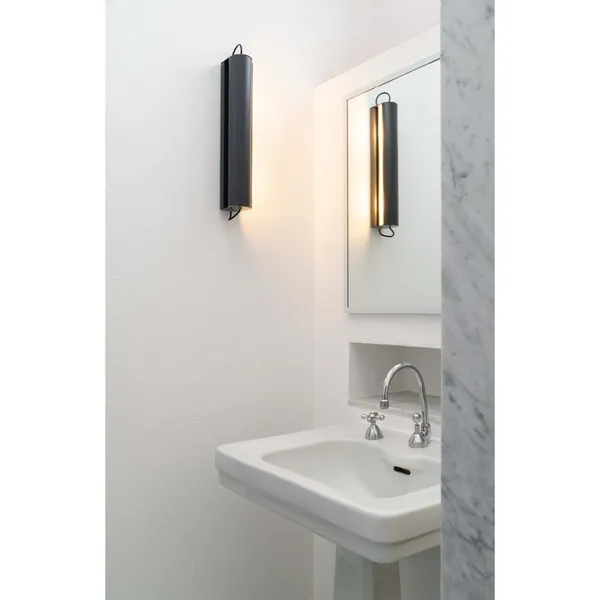 Nemo Cylindrique Longue Lámpara de Pared Blanco Lavado – Aplique — imagen 5