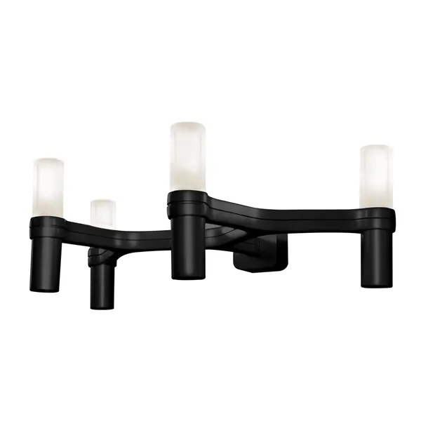 Crown 4 Lámpara de Pared Negro