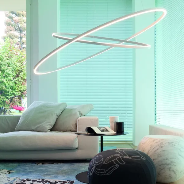 Nemo Ellisse Doble Negro/Blanco 2700K – Lámpara colgante — imagen 2