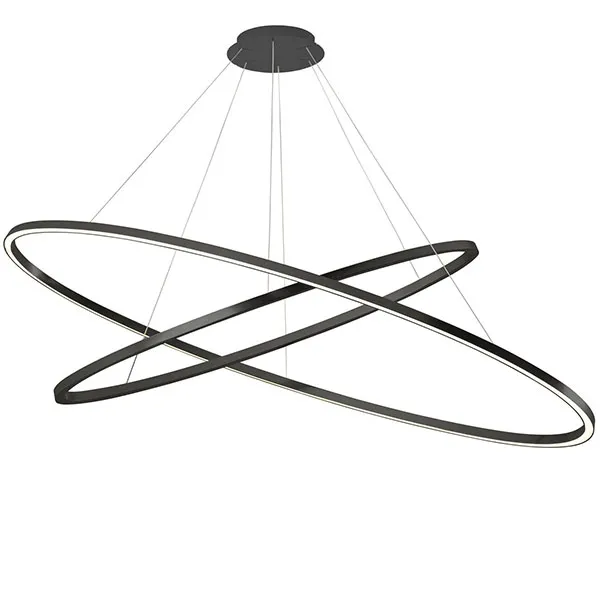 Ellisse Doble Mega Lámpara Colgante Negro/Blanco 3000K