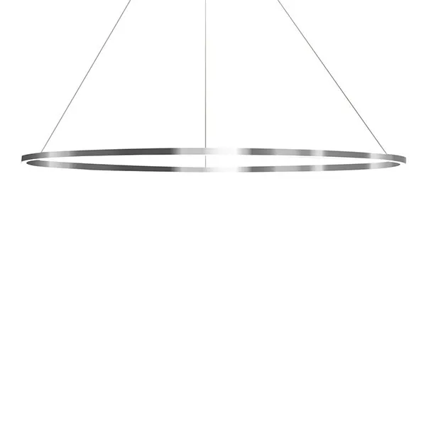 Ellisse Major Lámpara Colgante Oval Aluminio Pulido/Downlight Blanco 2700k