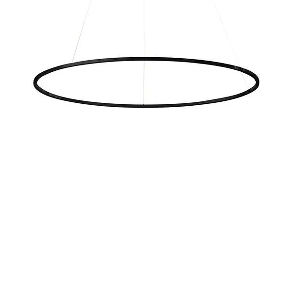 Ellisse Major Lámpara Colgante Oval Negro/ Blanco Uplight 2700k