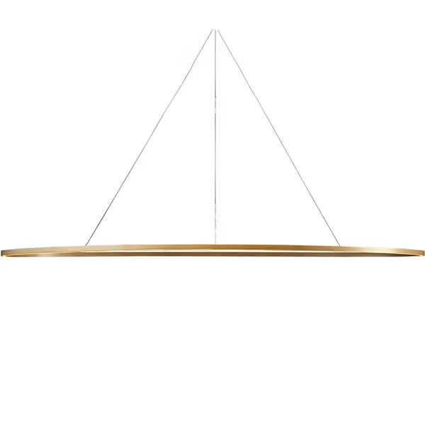 Ellisse Mega Lámpara Colgante Ovalada Dorada/ Blanco 2700k