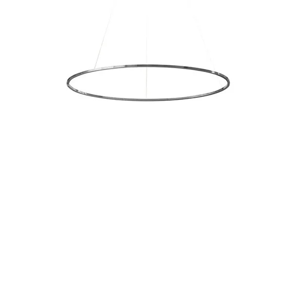 Ellisse Minor Lámpara Colgante Oval Aluminio Pulido/Blanco Uplight 3000k