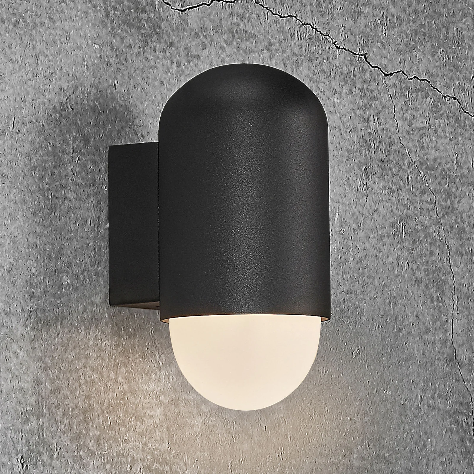 Nordlux Heka, aluminio y vidrio, altura 21,6 cm – Aplique de exterior — imagen 5