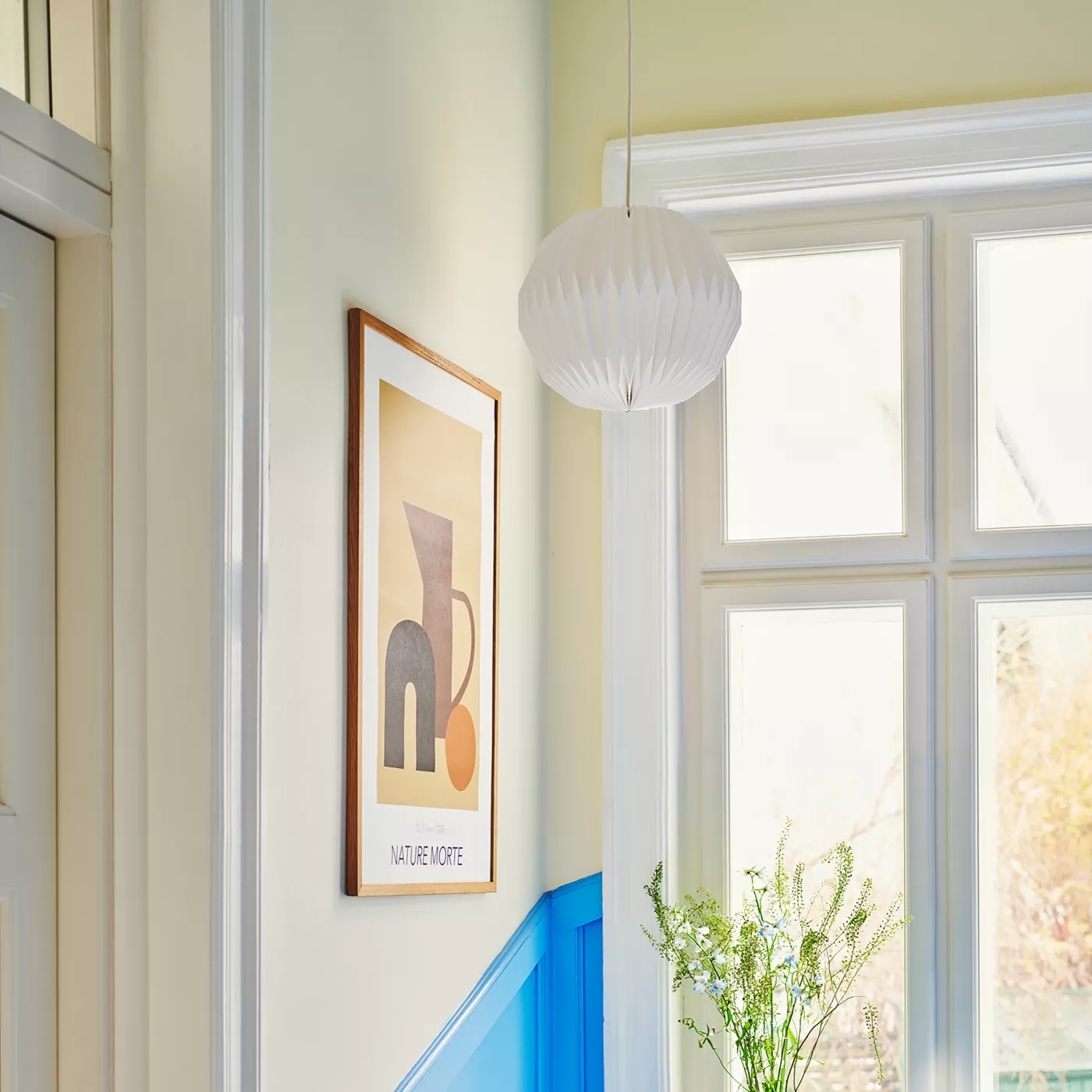 Nordlux Belloy, blanco/blanco - florón hemisferio - 30 cm – Lámpara de suspensión — imagen 6