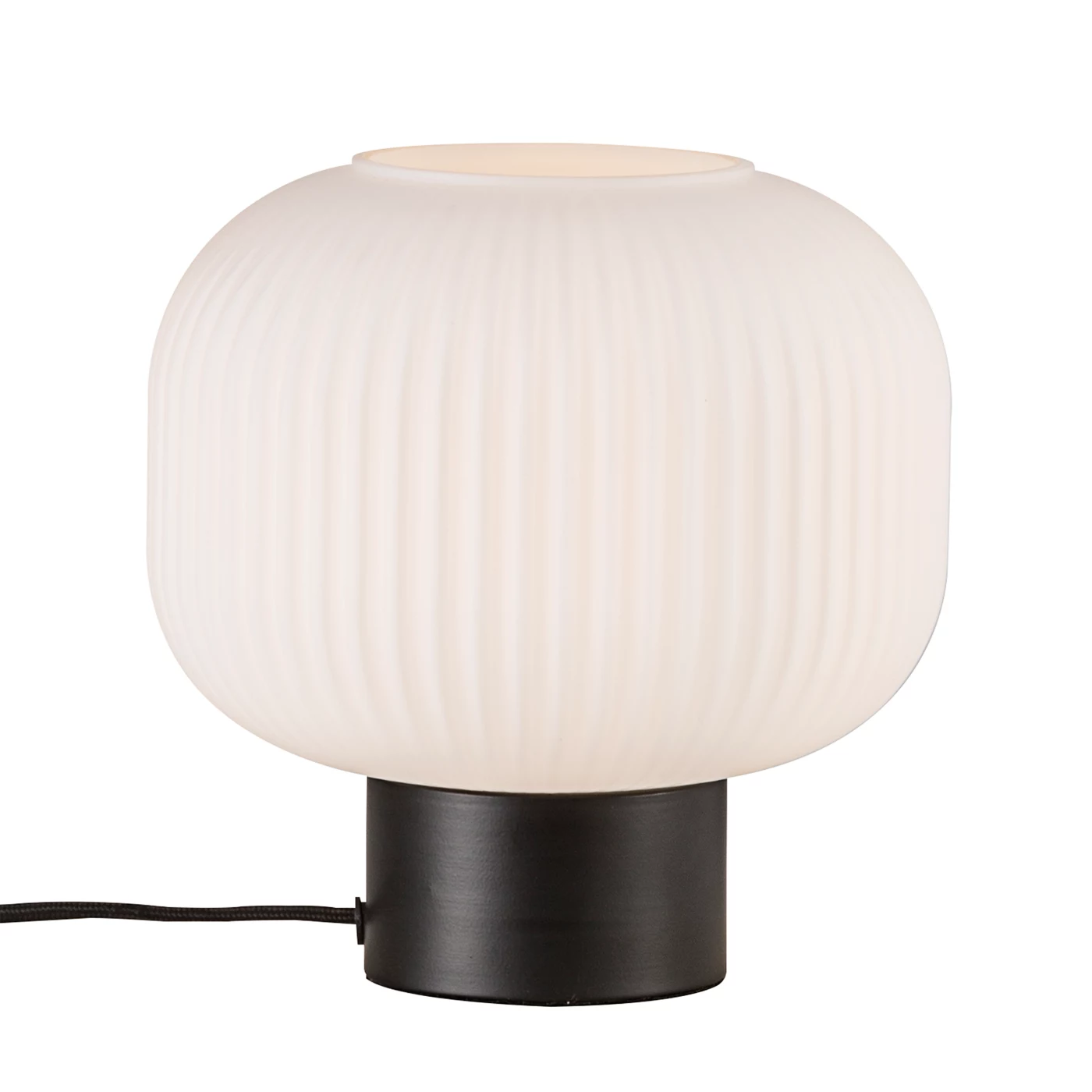Nordlux Milford, negro/vidrio opalino – Lámpara de sobremesa — imagen 6