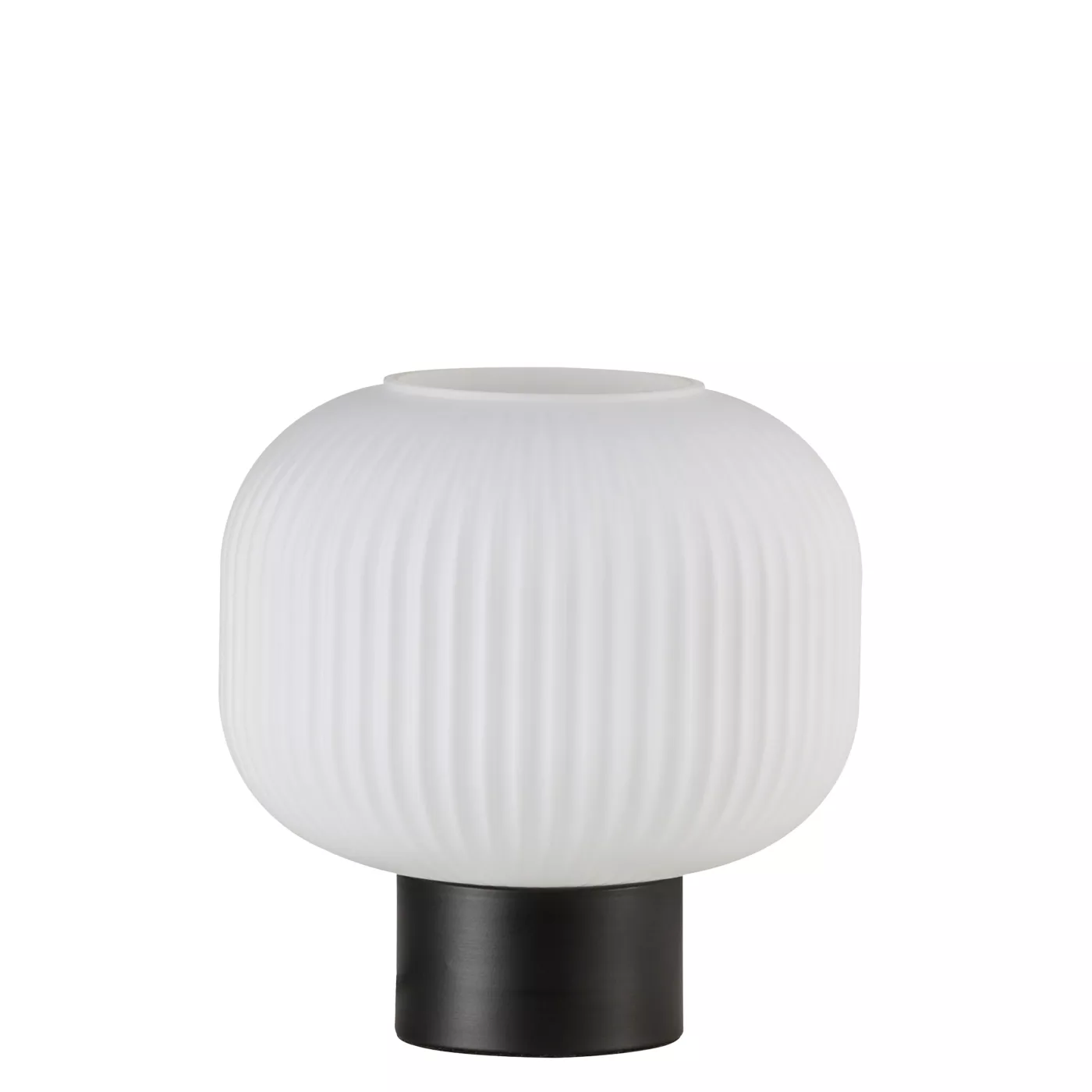 Nordlux Milford, lámpara de sobremesa negro/vidrio opalino