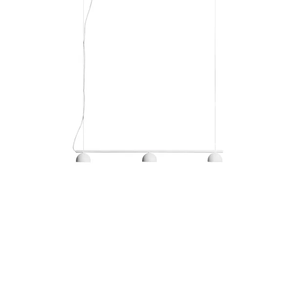 Blush Rail 3 Lámpara Colgante Blanco Mate