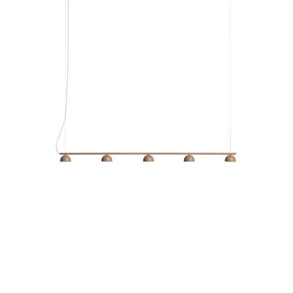Blush Rail 5 Lámpara Colgante Beige Cálido