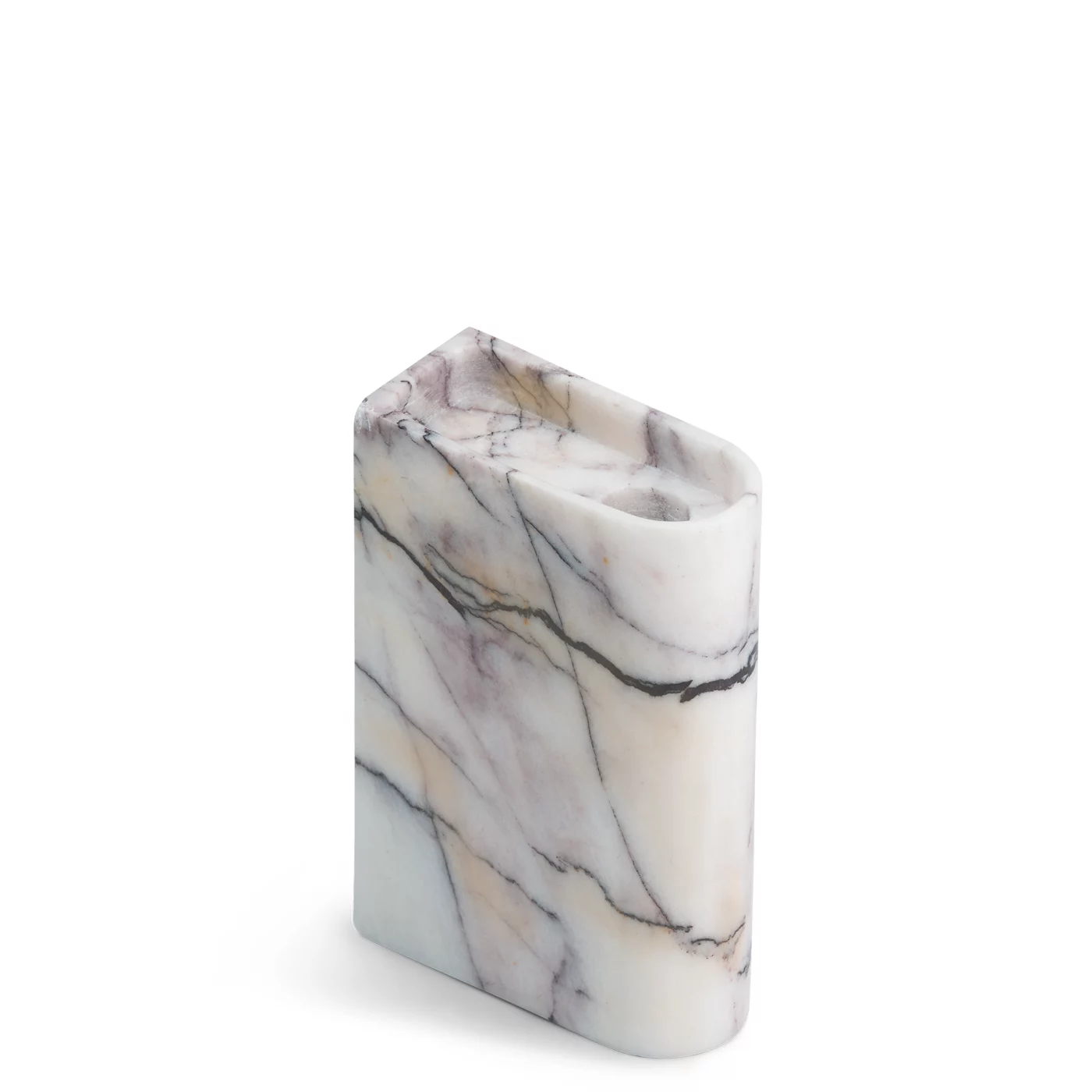 Northern Monolith, portavelas medium - mármol blanco