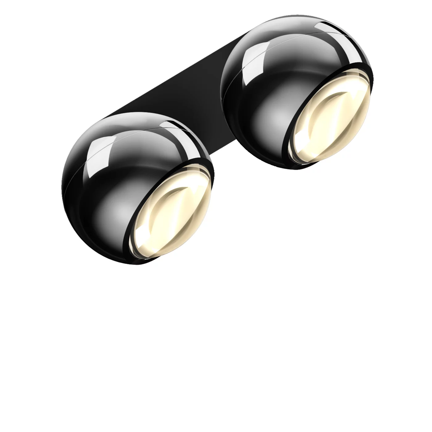 Occhio Io Giro Doppio Volt C, cabeza negra mate/florón negro mate - 3.000 K – Foco led — imagen 3