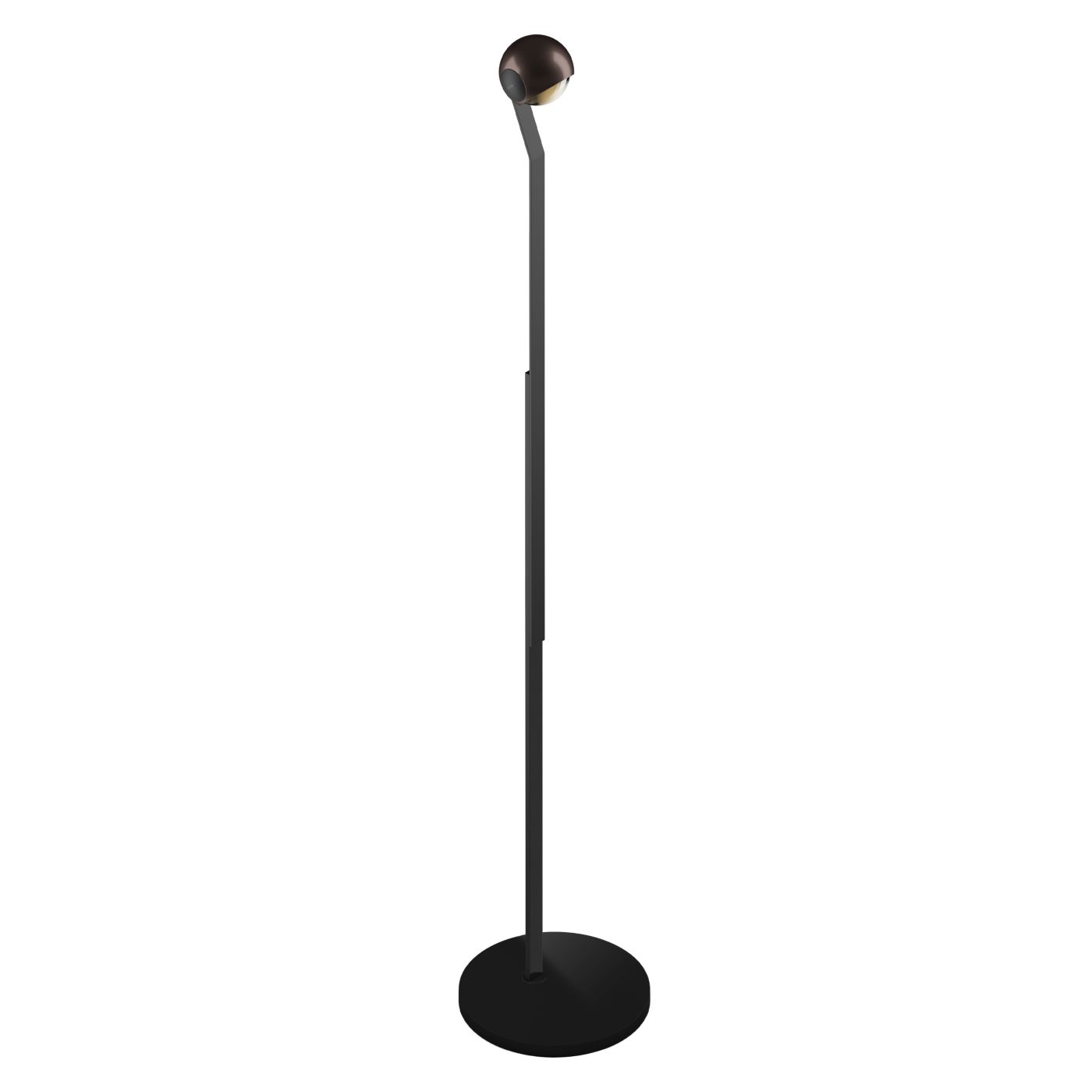 Occhio Io Lettura C, lámpara de pie LED cabeza phantom/cubierta negro mate/cuerpo negro mate/pie negro mate - 2.700 K