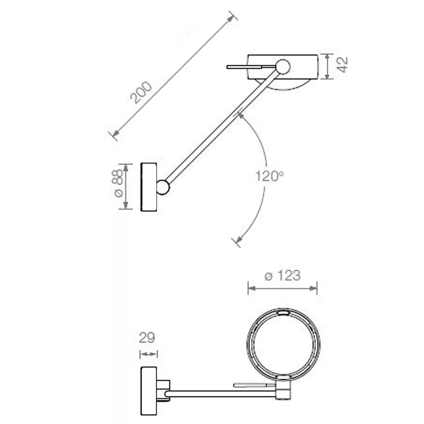 Occhio Sento Parete Singolo 20 Up E – Lámpara de pared led — imagen 2