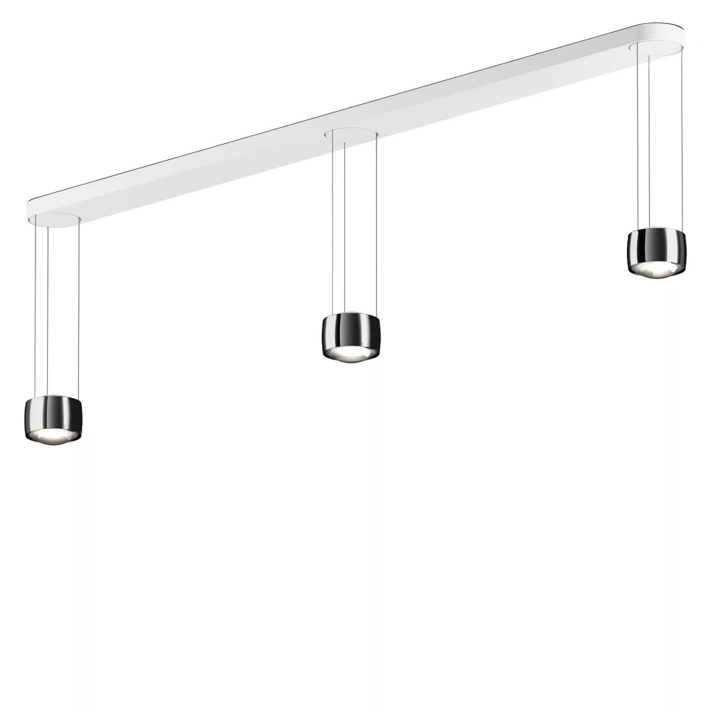 Occhio Sento Sospeso Tre Fix D, lámpara de suspensión LED 3 focos
