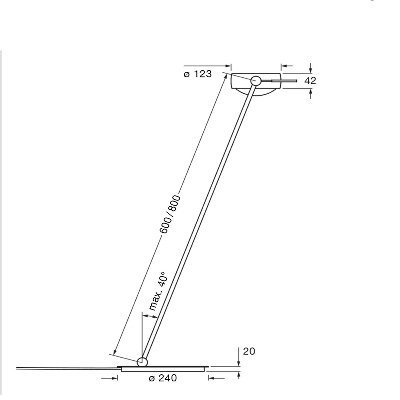 Occhio Sento Tavolo 60 D, izquierda – Lámpara de sobremesa led — imagen 2