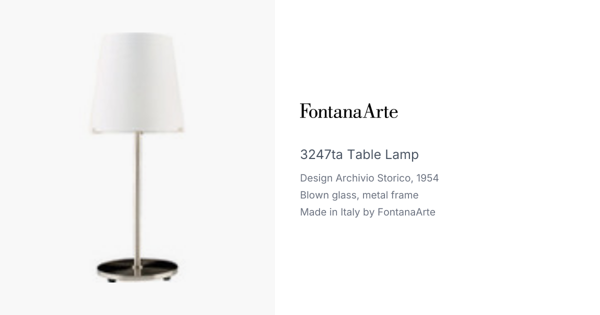 Fontana Arte 3247TA – Lámpara de sobremesa