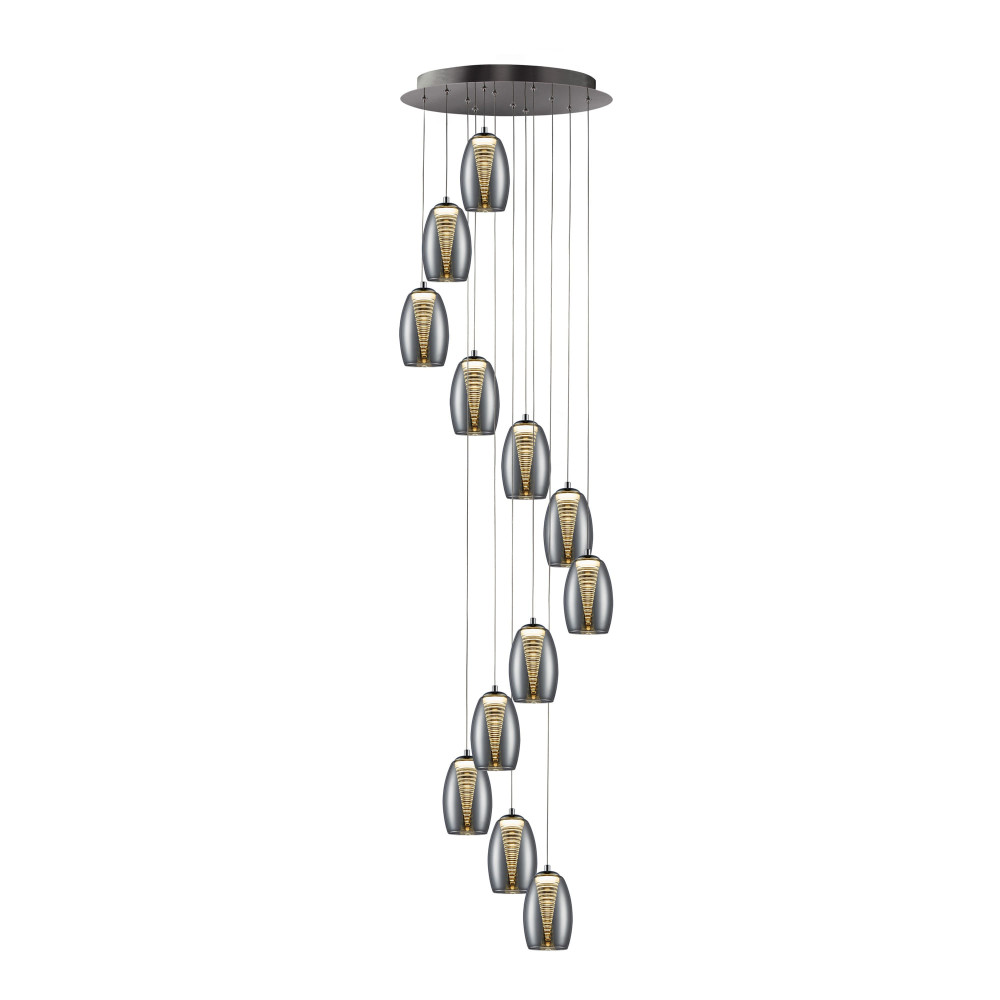 Schuller 12L·Calima·Cromo/Crist – Lámpara
