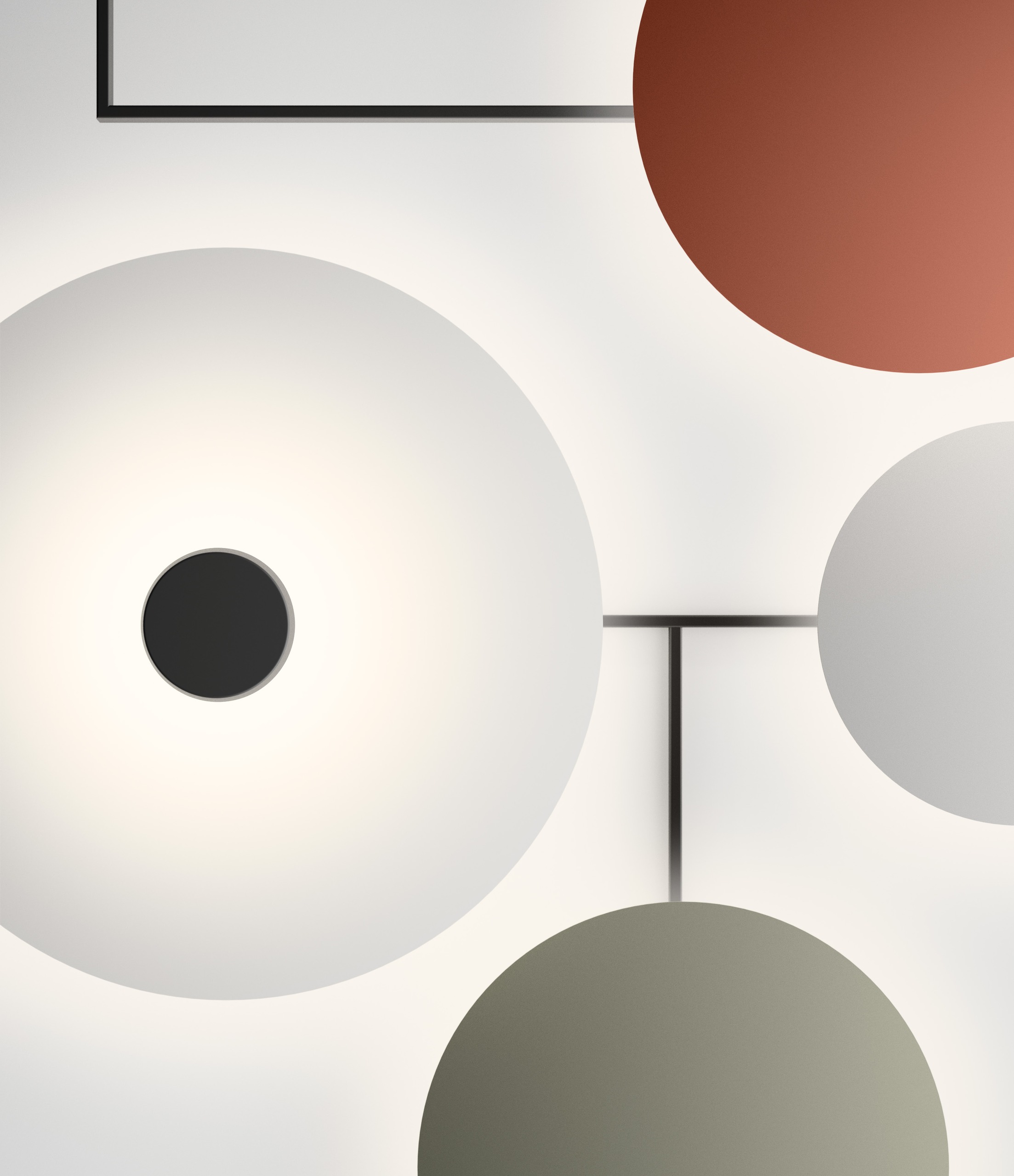Lámpara adosada a techo FLAT - Vibia