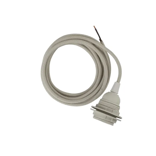 Cable Textil Para Lámpara Colgante/de Techo 300 cm Off-White