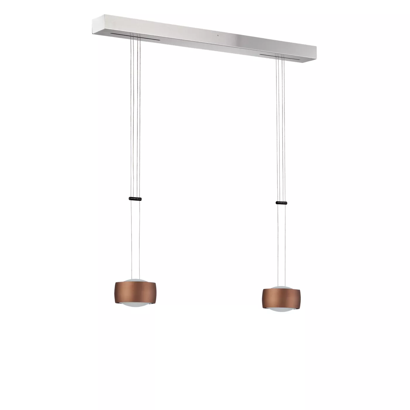 Oligo Grace, lámpara de suspensión LED 2 focos - altura ajustable
